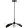 Christobel 19.75" Wide Matte Black Finish Pendant w/ White Shade