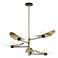 Christobel 40" Wide 5-Light Aged Brass Black Chandelier w/ White Shade
