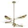 Christobel 40" Wide 5-Light Aged Brass Finish Chandelier w/ White Shade