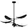 Christobel 40" Wide 5-Light Matte Black Finish Chandelier w/ White Shade