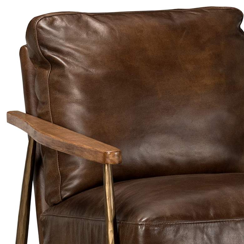 Image 2 Christopher Brown Top Grain Leather Club Chair more views