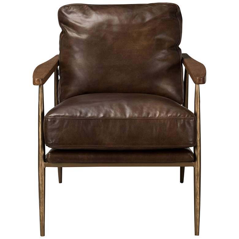Image 4 Christopher Brown Top Grain Leather Club Chair more views