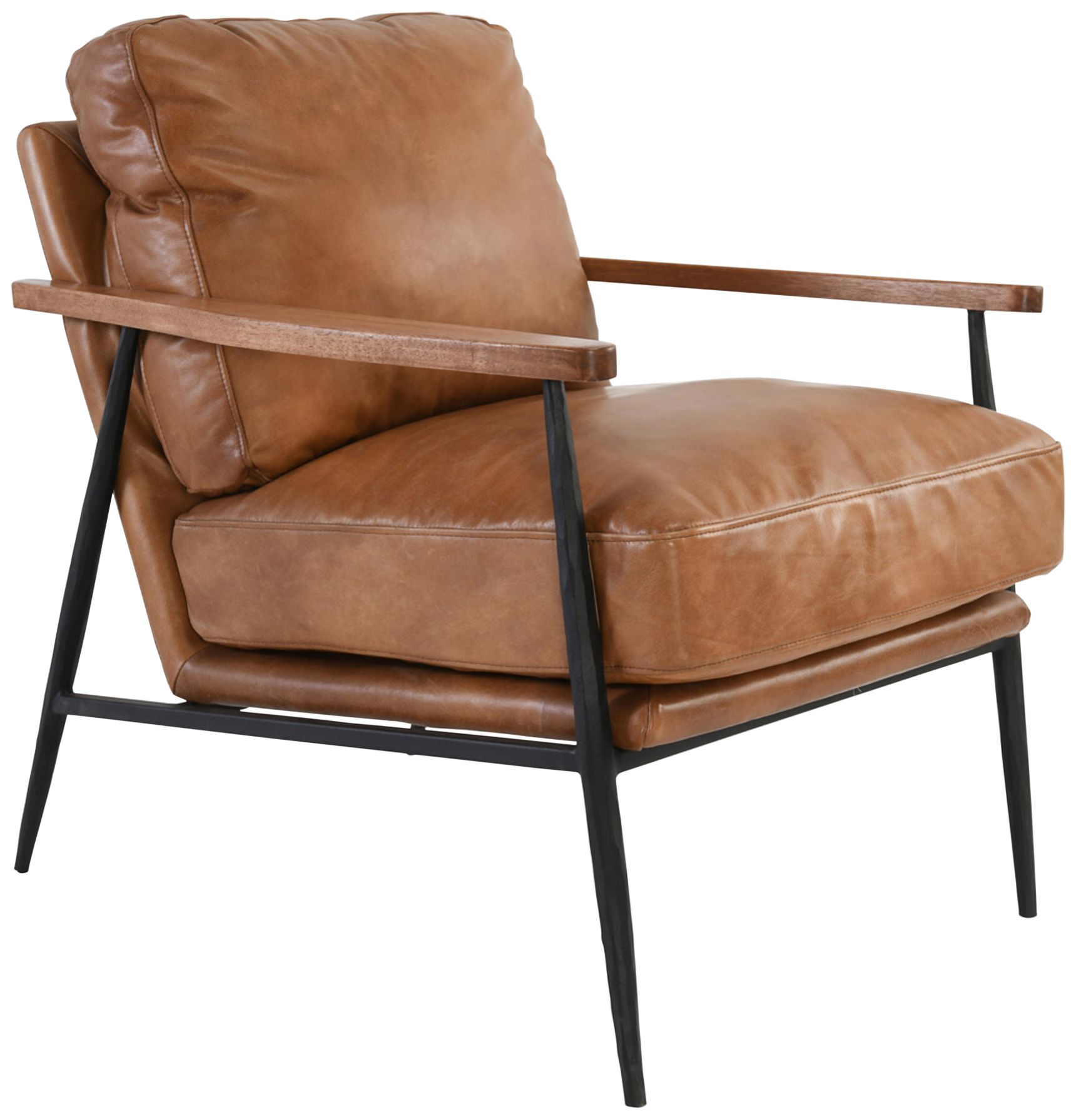 Full grain best sale leather club chair