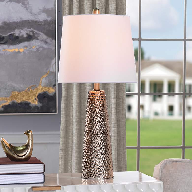 Image 1 Christy Table Lamp - Bronze - Brussels White