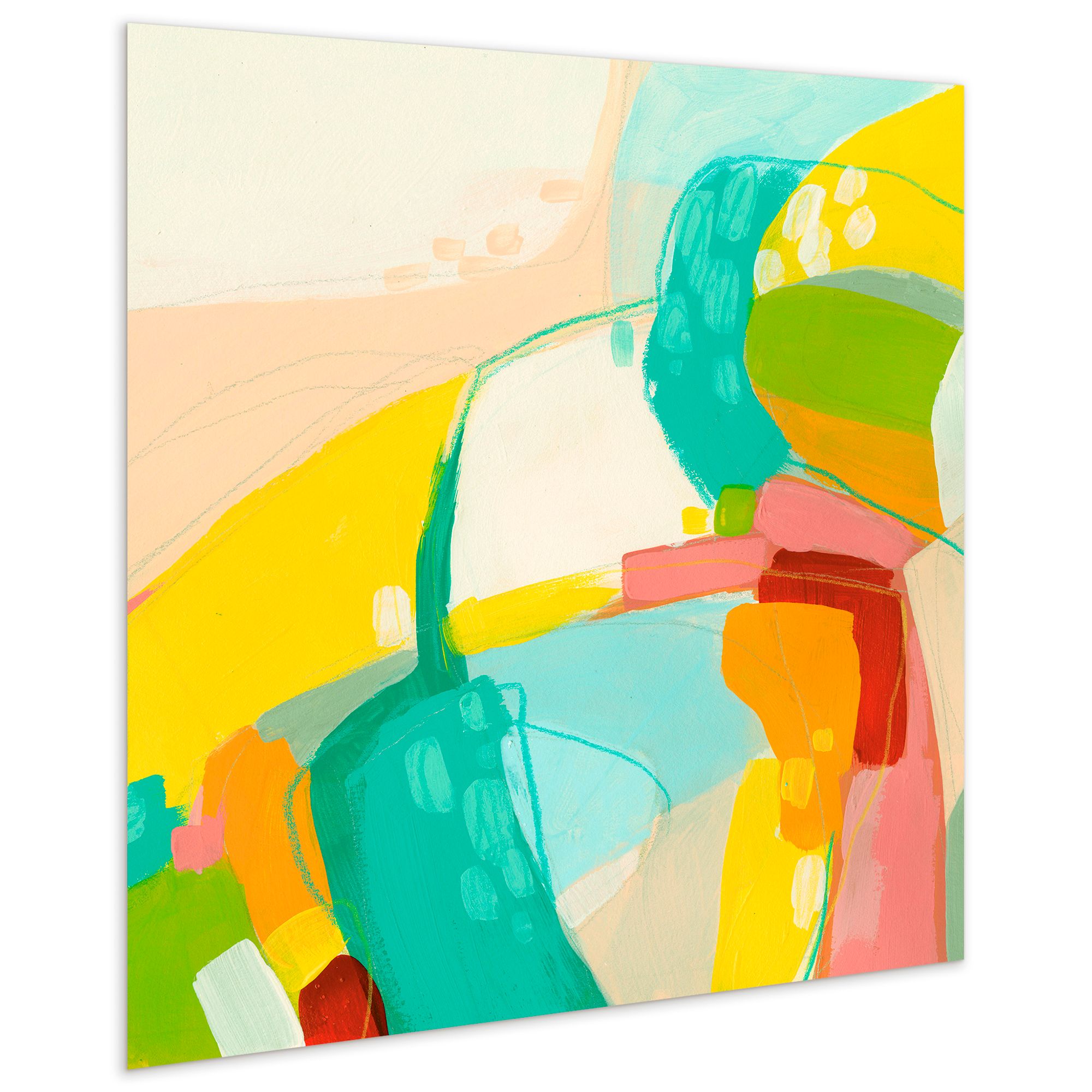 Image 2 Chroma 3" Frameless Free Floating Tempered Art Glass Wall Art more views