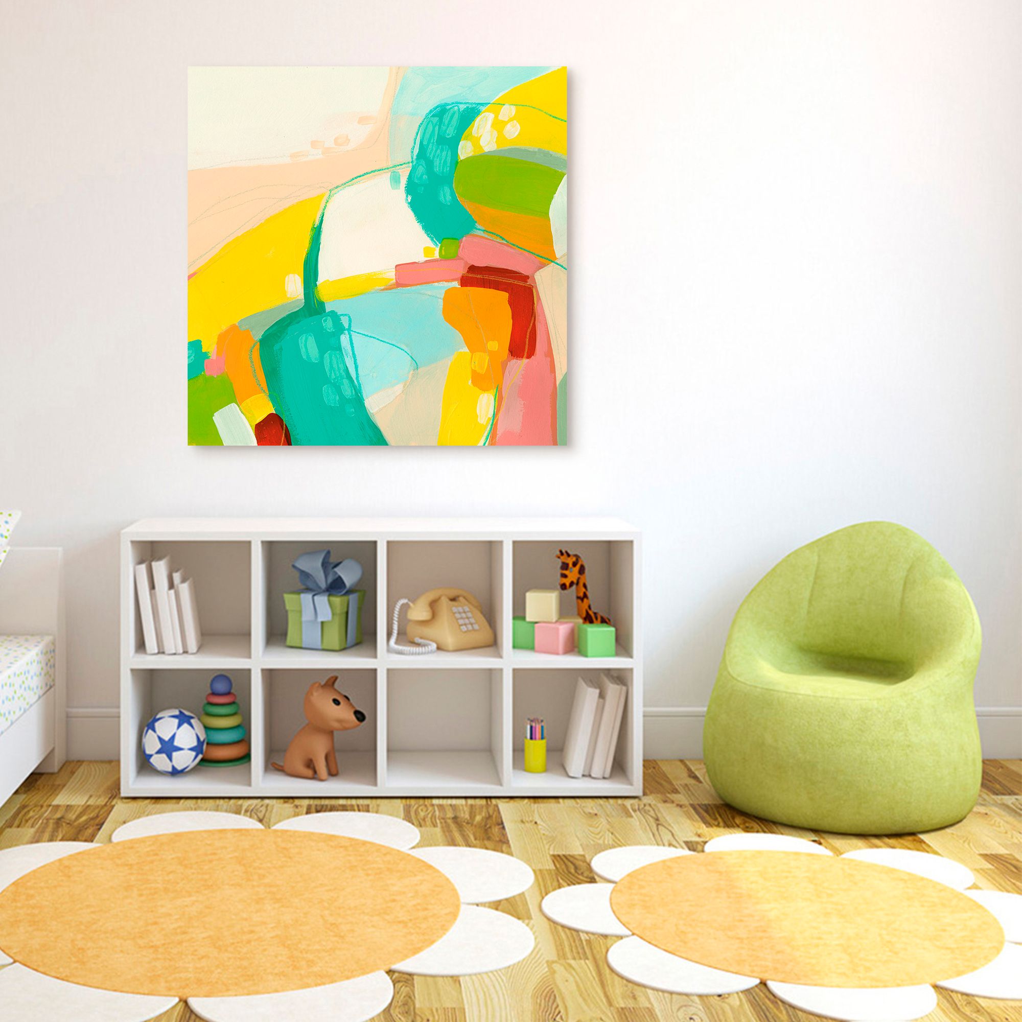 Image 5 Chroma 3" Frameless Free Floating Tempered Art Glass Wall Art more views