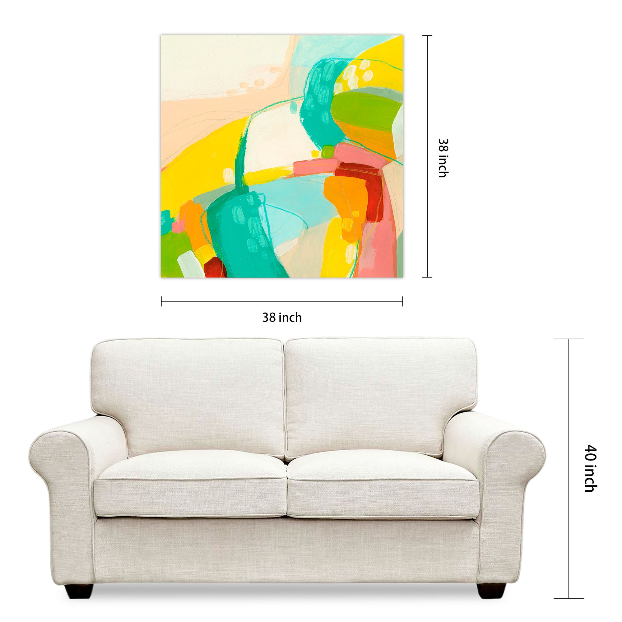 Chroma 3" Frameless Free Floating Tempered Art Glass Wall Art