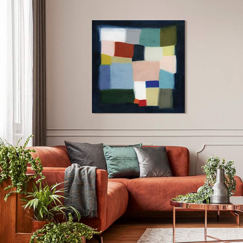 Image 4 Chromatic Cube I 38" Square Printed Tempered Glass Wall Art more views