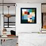 Chromatic Cube I 38" Square Printed Tempered Glass Wall Art