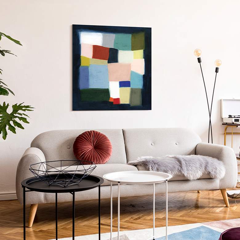 Image 3 Chromatic Cube I&II 38" Square 2-Piece Glass Wall Art Set more views