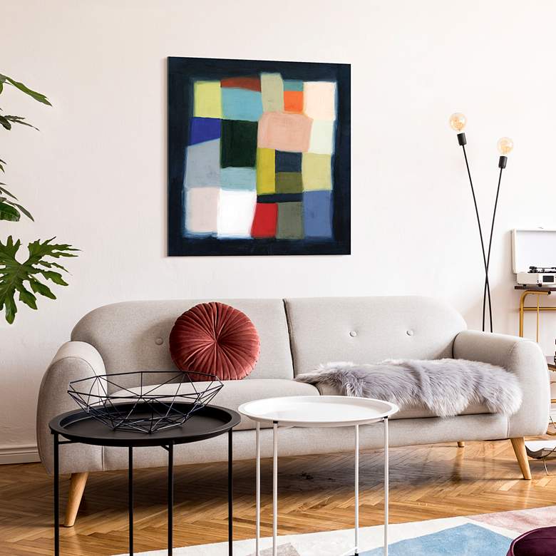 Image 4 Chromatic Cube I&II 38" Square 2-Piece Glass Wall Art Set more views