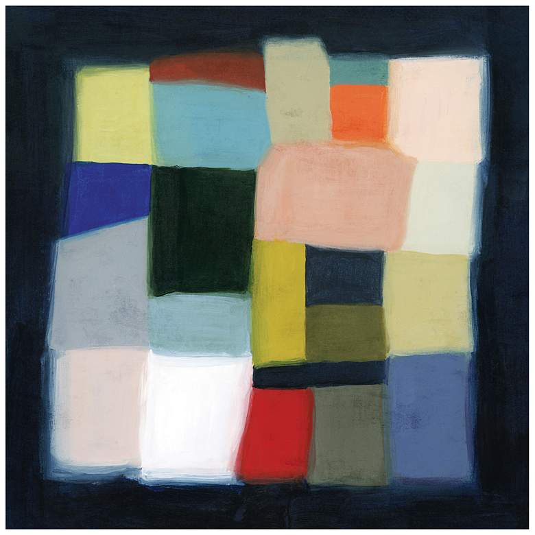Image 2 Chromatic Cube II 38" Square Printed Glass Wall Art