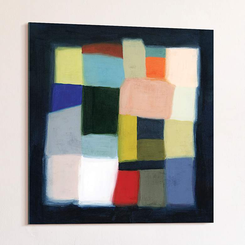 Image 1 Chromatic Cube II 38" Square Printed Glass Wall Art