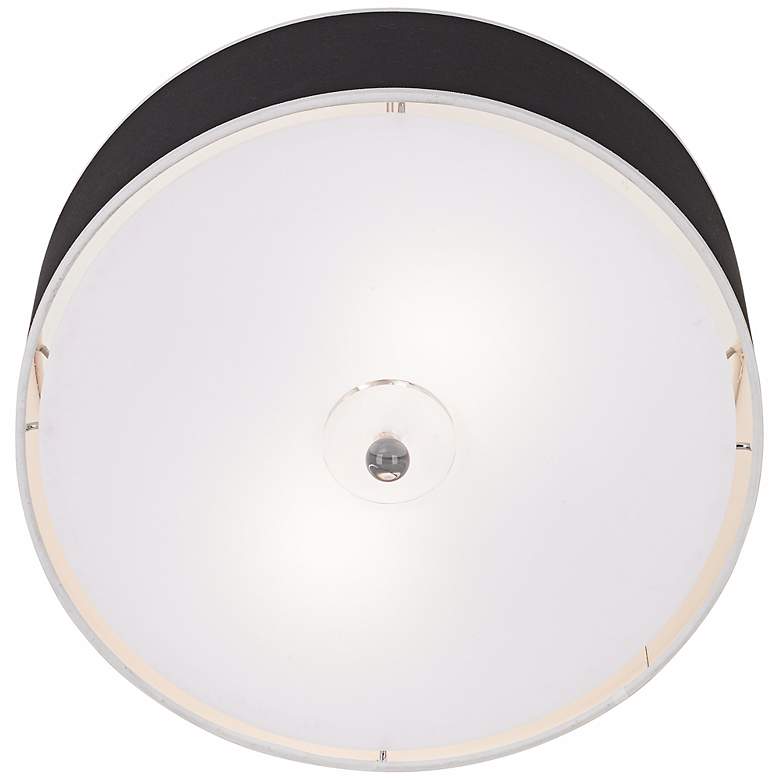 Image 4 Chrome 16" Wide Semi-Flush Ceiling Light with Opaque Shade more views