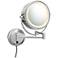 Chrome 8" Wide LED Lighted Wall Mount Vanity Mirror