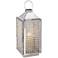 Chrome and Crystal 16" High Lantern Candleholder