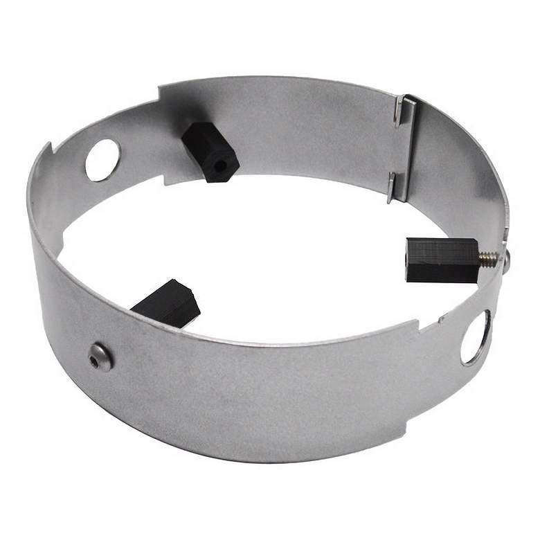 Image 1 Chrome Powder 7" Wide Flag Pole Light Ring