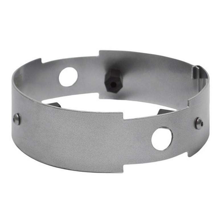 Image 2 Chrome Powder 7" Wide Flag Pole Light Ring more views