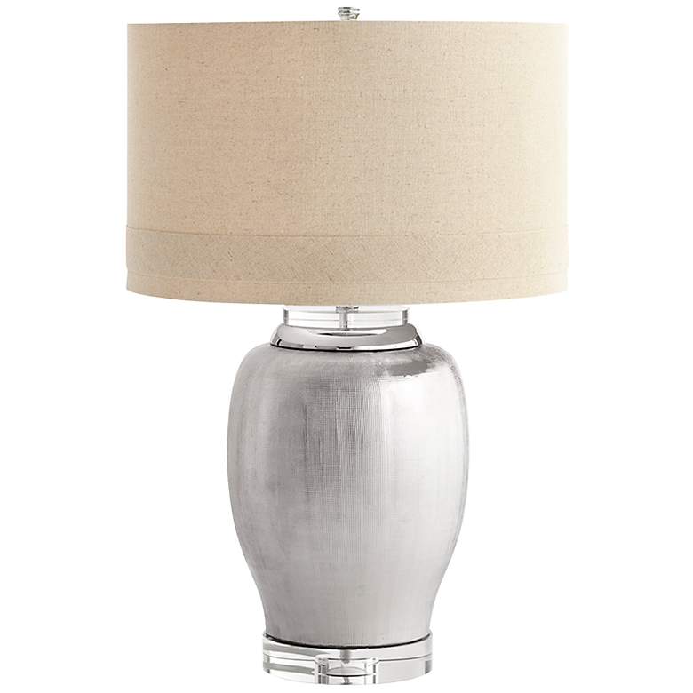 Image 1 Chrome Radiance Satin Chrome Ceramic Table Lamp