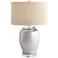 Chrome Radiance Satin Chrome Ceramic Table Lamp