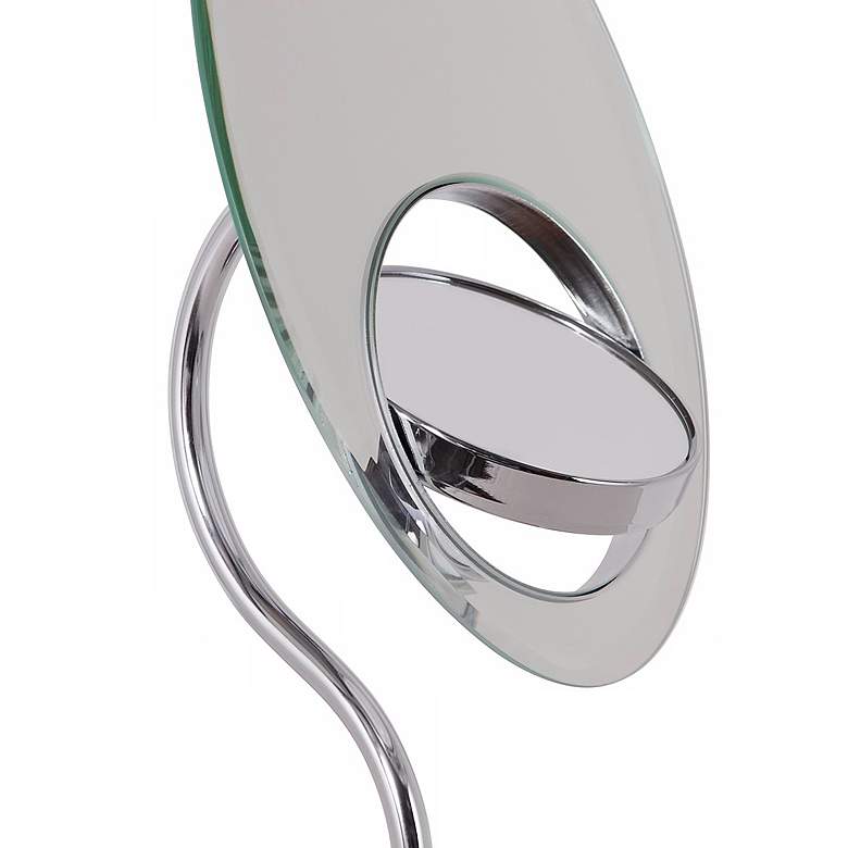 Image 2 Chrome S-Neck Dual-Sided Magnified Makeup Mirror more views