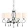 Chrome Swirl Glass Drop 26" Wide Chandelier