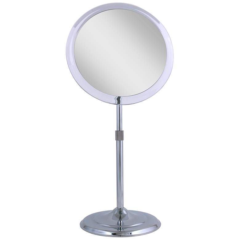 Image 1 Chrome Telescoping 5X Magnified Makeup Mirror