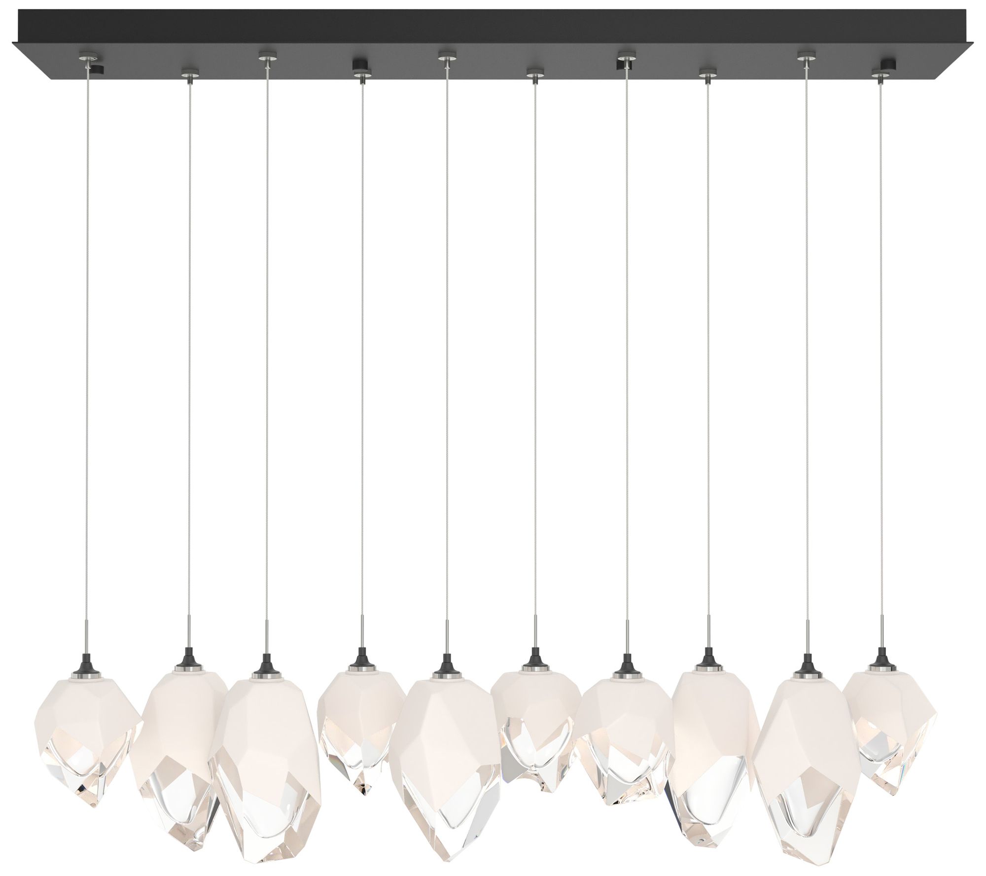Chrysalis 10.1" 10-Light Mixed Crystal White Long Pendant Made to Order