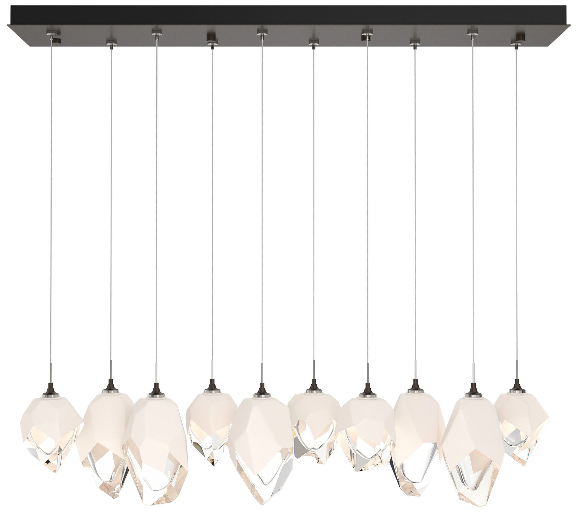 Chrysalis 10.1" 10-Light Crystal Bronze Long Pendant Made to Order