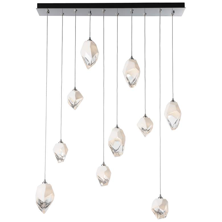 Image 1 Chrysalis 10.1" Wide 10-Light Sterling Mixed White Crystal Pendant