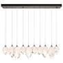 Chrysalis 10.1"W 10-Light Mixed Crystal White Crystal Bronze Long Pend