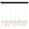 Chrysalis 10.1"W 10-Light Mixed White Crystal Dark Smoke Long Pendant