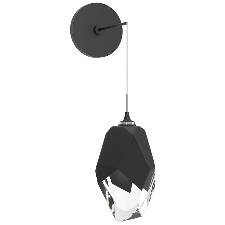 Image 1 Chrysalis 11.6" High Black Crystal Black Large Low Voltage Sconce
