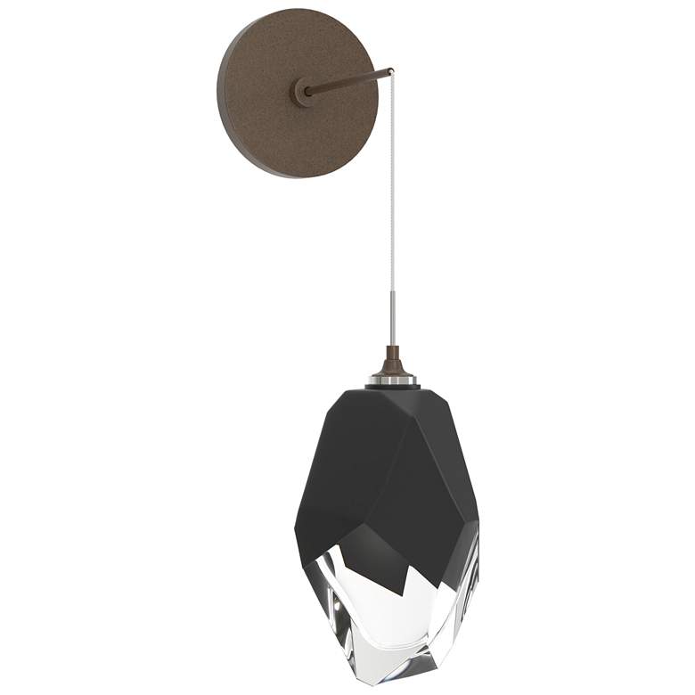 Image 1 Chrysalis 11.6" High Black Crystal Bronze Large Low Voltage Sconce