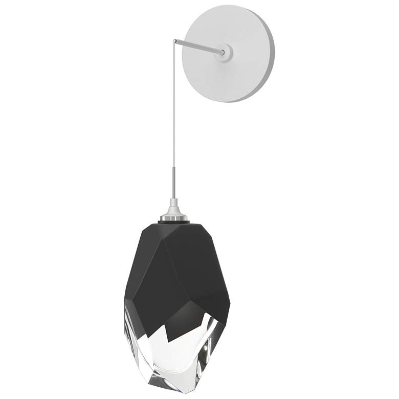 Image 1 Chrysalis 11.6" High Black Crystal White Large Low Voltage Sconce