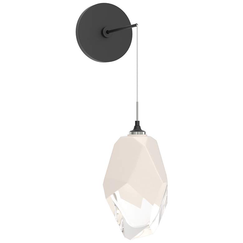 Image 1 Chrysalis 11.6" High White Crystal Black Large Low Voltage Sconce