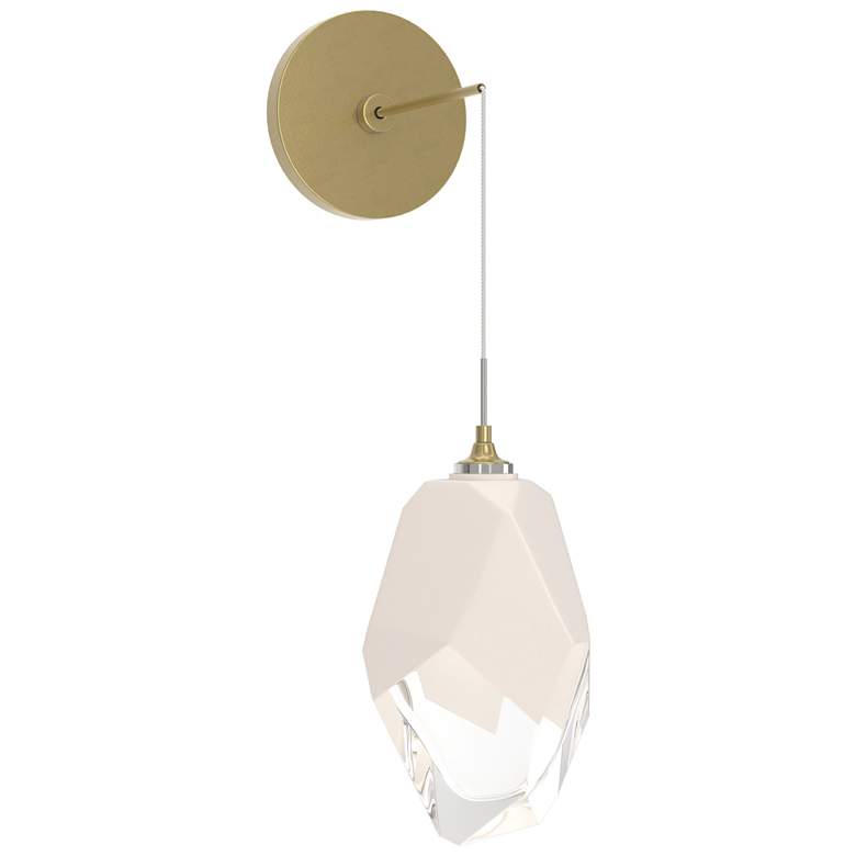 Image 1 Chrysalis 11.6" High White Crystal Modern Brass Large Low Voltage Scon
