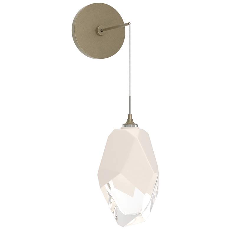 Image 1 Chrysalis 11.6" High White Crystal Soft Gold Large Low Voltage Sconce