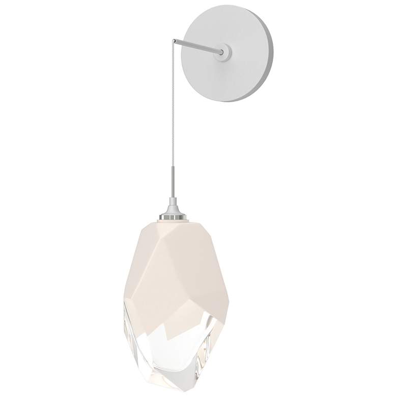 Image 1 Chrysalis 11.6" High White Crystal White Large Low Voltage Sconce