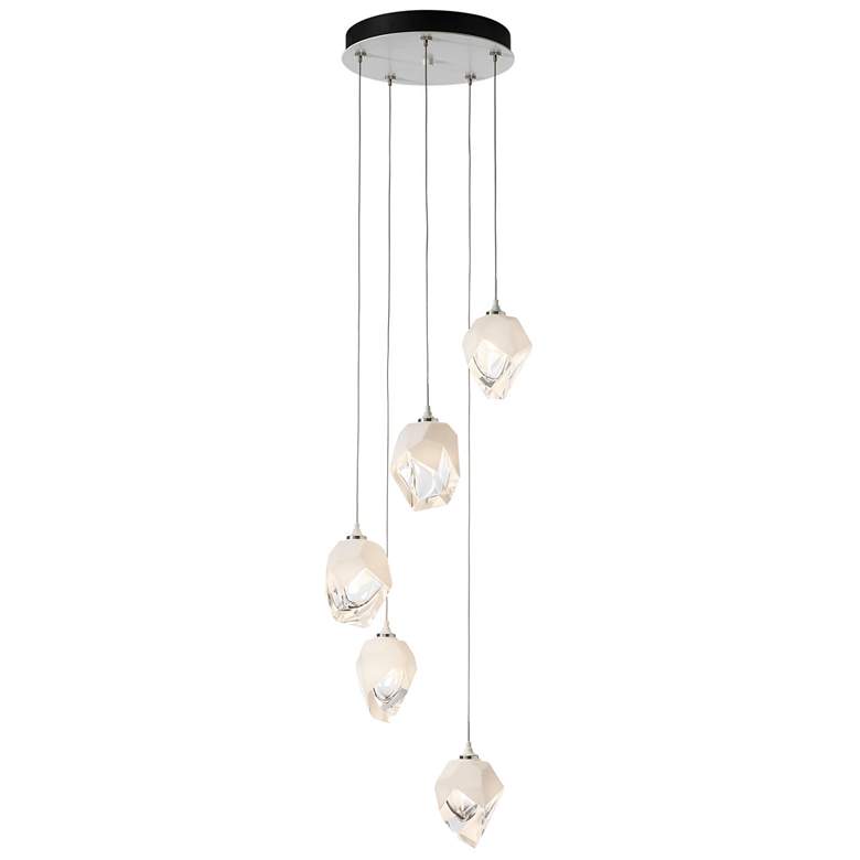 Image 1 Chrysalis 15.4" Wide 5-Light White Crystal Pendant