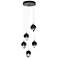 Chrysalis 15.4"W 5-Light Oiled Bronze Small Black Crystal Standard Pen