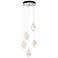 Chrysalis 15.4"W 5-Light Small White Crystal Vintage Platinum Long Pen