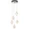 Chrysalis 15.4"W 5-Light Sterling Small White Crystal Standard Pendant