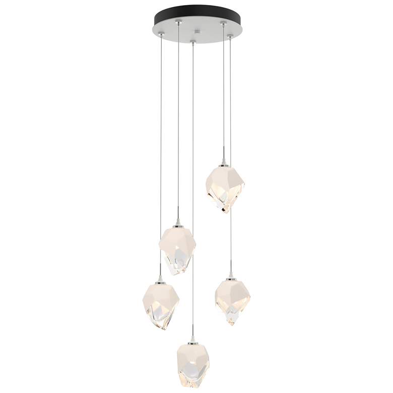 Image 1 Chrysalis 15.4"W 5-Light White Crystal White Small Crystal Standard Pe