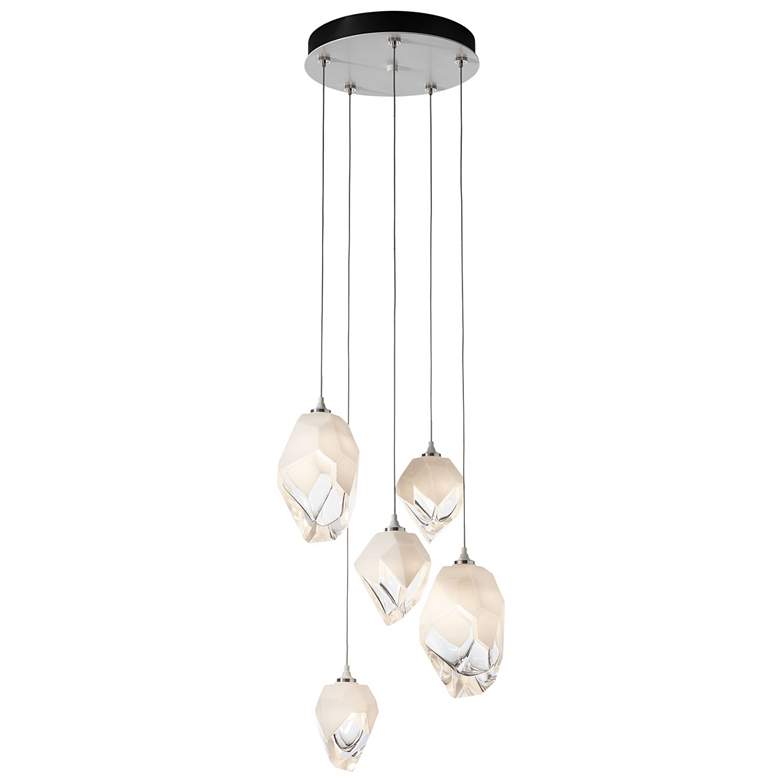 Image 1 Chrysalis 15.7" Wide 5-Light White Crystal Pendant