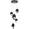 Chrysalis 15.7"W 5-Light Bronze Mixed Black Crystal Standard Pendant