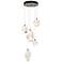Chrysalis 15.7"W 5-Light Bronze Mixed White Crystal Standard Pendant