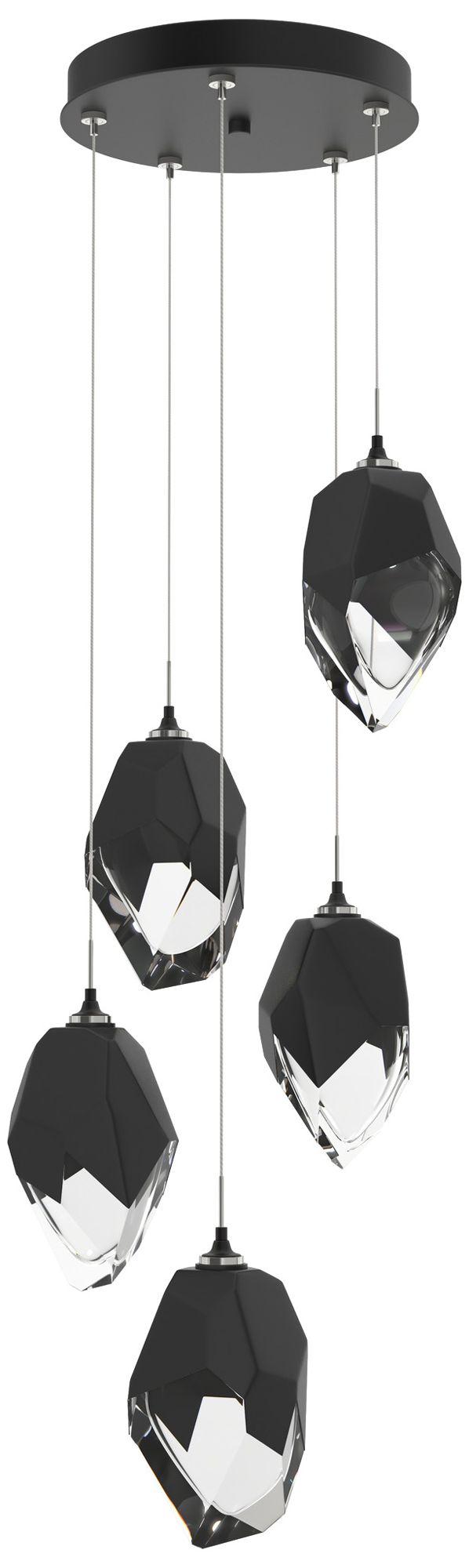 Chrysalis 16.1" 5-Light Crystal Black Long Pendant Made to Order