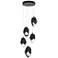 Chrysalis 16.1"W 5-Light Black Crystal Black Large Crystal Standard Pe