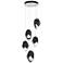 Chrysalis 16.1"W 5-Light Black Crystal White Large Crystal Standard Pe